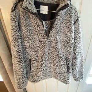 New Gray Sherpa sweater size medium